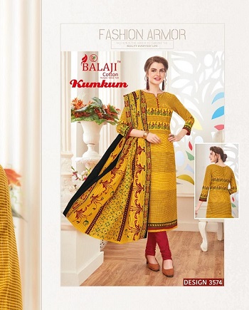 Balaji Cotton Kumkum Vol 19 Cotton Printed Dress Material Wholesale Catalog